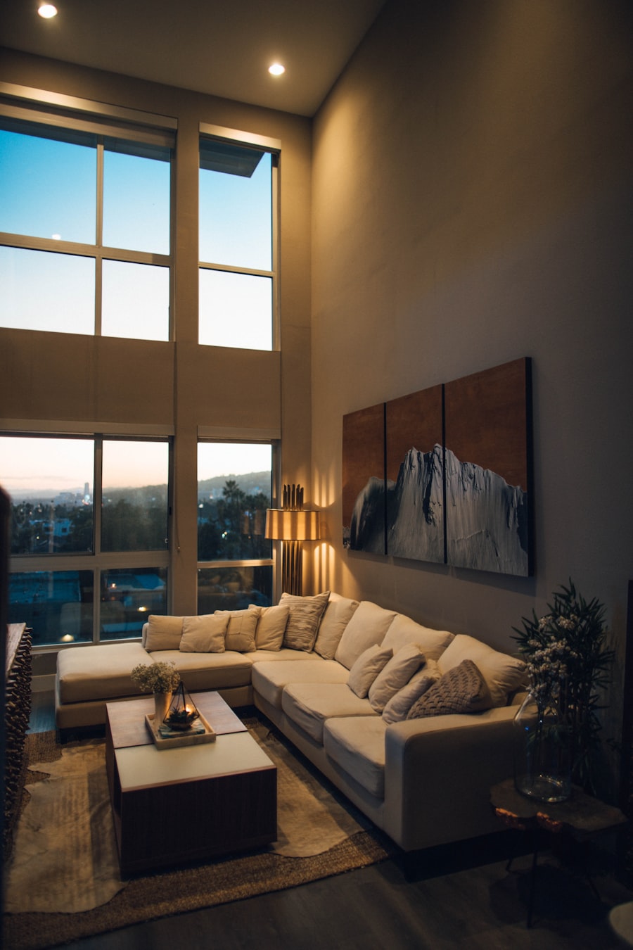 Furnished living room representing virtual staging of a vacant real estate listing